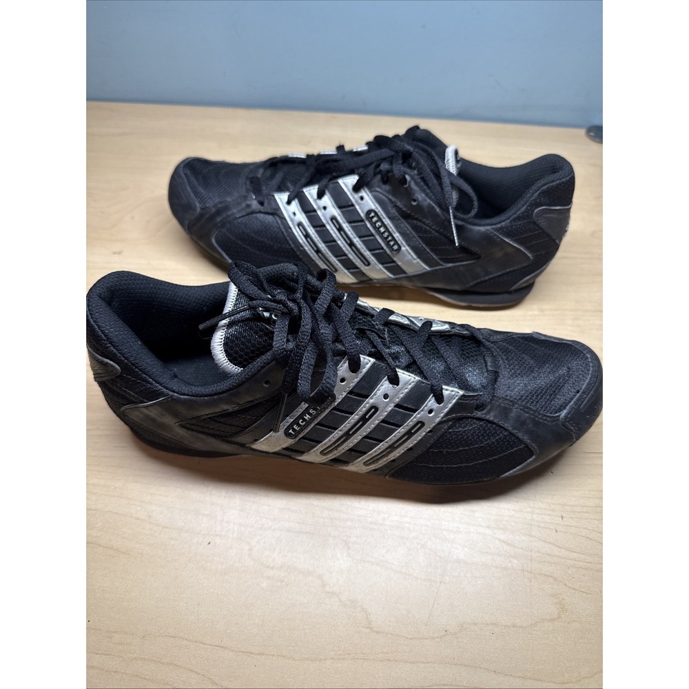 Adidas Techstar Track & Field Cleats Black Silver  Shoes 039902 US 11 Men's
